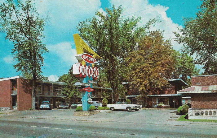 Uptown Motel - Old Post Card (newer photo)